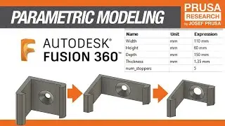 Parametric modeling in Fusion360 explained in 40 seconds + detailed tutorial with example