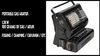 Portable gas heater for fishing, camping, etc.