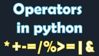 9. Python operators