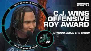 C.J. Stroud feels blessed to win Offensive Rookie of the Year 🙌 | The Pat McAfee Show