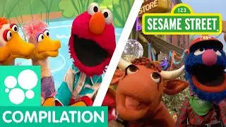 Sesame Street: Elmos Ducks, Old MacDonald, and more clips about animals! | Animals Compilation