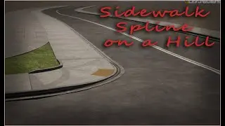 Sidewalk Spline on a Hill