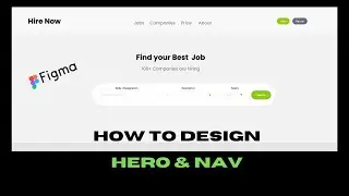 How to Job Finder App UI Design Hero & nav in Figma within 20 Mintues