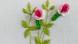 Easy flower hand embroidery