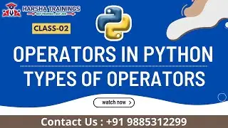 Operators in Python | Types of Operators | Python Tutorial For Beginners | Class 02