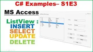 C# Access Database ListView - INSERT SELECT UPDATE DELETE