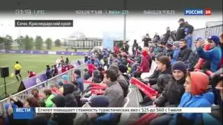 Команда SOCHI2017 обыграла сборную мира в товарищеском футбольном матче