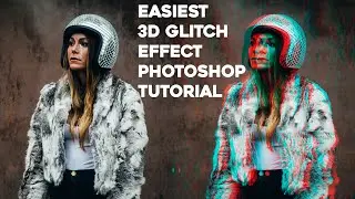 How to Create a Split color glitch effect in photoshop