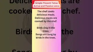 Simple Present Tense Active and Passive voice 