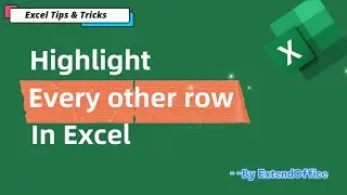 Highlight every other row or column in Excel - Step by step guide