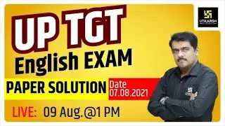 UP TGT Exam 2021 | English Exam Paper Solution with Explanation | Bheesham Sir