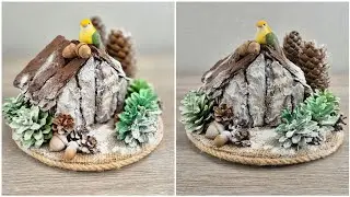 I made a fabulous New Year's composition from natural materials