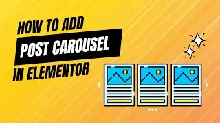 How to add a post  carousel or slider in  Elementor WordPress using loop item