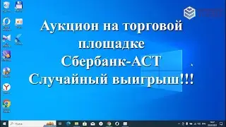 Аукцион на торговой площадке Сбербанк-АСТ. Случайный выигрыш! Неопытный участник.