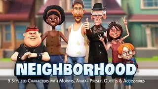 3D Stylized Characters - Neighborhood | Character Creator