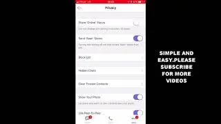 HOW TO DISABLE OR ENABLE SEND SEEN STATUS IN VIBER APP (IOS)