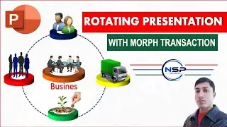 Rotating presentation using the morph transition in Powerpoint