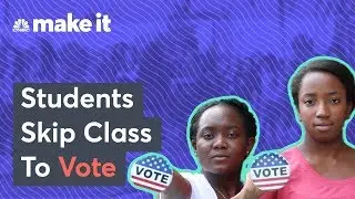 Students Walk Out To Vote In Midterm Elections 2018