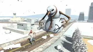 Franklin Fight Winter Snowman in Indian Bike Driving 3D