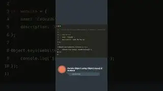 Iterate Object using Object.keys() & forEach #shorts #javascript