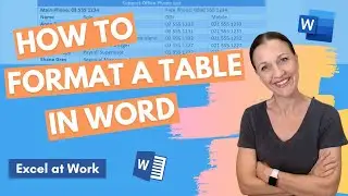 Change the FORMAT of an EXISTING TABLE in MS WORD