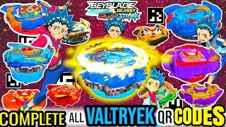 COMPLETE VALTRYEK BEYBLADES QR CODES | SPECIAL Valtryek Accesssory Included | Beyblade Burst App