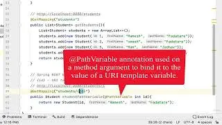 Spring Boot Fundamentals |  Spring Boot REST API with Path Variable   @PathVariable