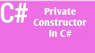 Private Constructor In C#