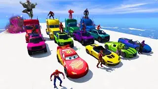 GTAV SPIDER-MAN 2, FIVE NIGHTS AT FREDDY'S, THE AMAZING DIGITAL CIRCUS Join in Epic New Stunt Racing