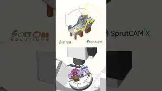 SprutCAM Mill 5 Axis Fillet Surface Toolpath Simulation #sprutcam #cadcamcnc #cadcamsolution