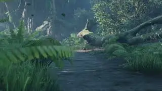 3d render of a tropical jungle and magic forest, seamless loop animation