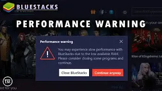 BLueStacks Performance Warning | SOLVED!
