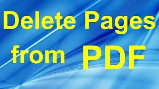 How to delete pages from PDF document.