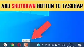 Add SHUTDOWN button to taskbar || Shutdown shortcut || PC tricks || Tech Vidz