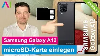 Samsung Galaxy A12 - microSD-Karte einlegen • 💾 • 📲 • 📈 • Anleitung | Tutorial