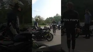 Bikers argue in a group