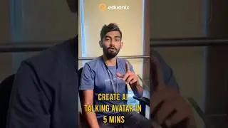 Create Talking AI Avatar in 5 mins! 🤖💬 
#eduonix #ai #artificialintelligence #shorts  #in5minute