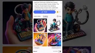 How to create 3D ai keychain name images using bing| bing image creator tutorial 