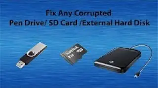 How to Repair Currrupted PenDrives, Memory Cards, Harddisks using command prompt