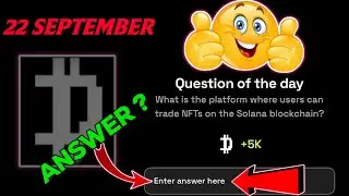 DROPEE Question Of The Day Answer | 22 September Dropee Answer | #crypto