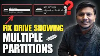 How to Fix USB Drive Showing Multiple Partitions | Fix Pen Drive Showing Multiple Partitions