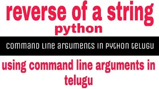 reverse of a string in python using command line arguments|command line arguments python examples