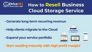 How to Resell Business Cloud Storage Service with DriveHQ Instant Reseller Program