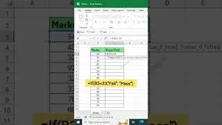 Fail pass formula in Excel tips and tricks  #focusinguide #exceltips #tutorial #shorts