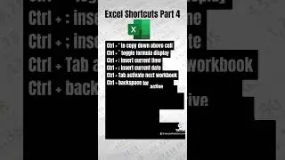 Excel tip shortcuts part 4 CTRL function keys and special characters
