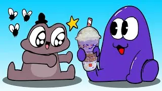 GRIMACE SHAKE vs Baby Sheriff Toadster | Garten of Banban 4 Animation