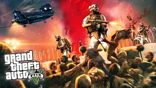 ZOMBIE HORDE ATTACKS MILITARY BASE in GTA 5 RP!