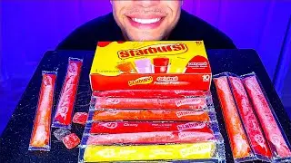 ASMR STARBURST FREEZER POPS ASSORTED FLAVORS CANDY EATING ICE CRUNCHING NO TALKING