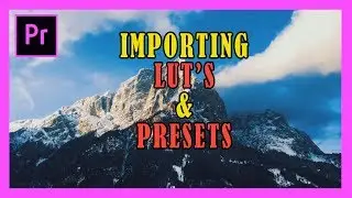 How To Install LUT's and Presets in Adobe Premiere Pro 2018