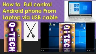 How to   control Android phone From Laptop via USB cable || Control Mobile from pc | srcpy |